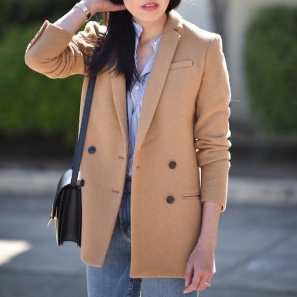 Banana Republic Double Breasted Blazer Camel Sz 14